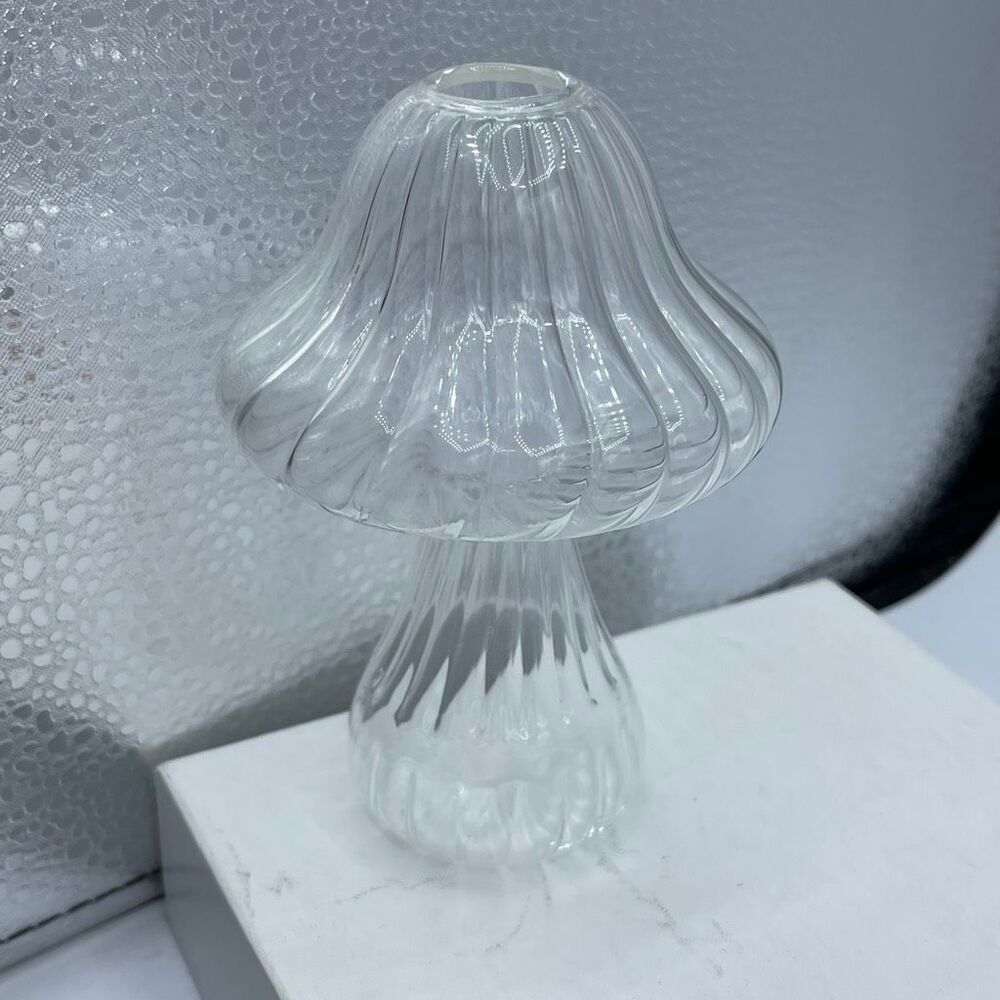 Charming mushroom swirl pattern bud vase